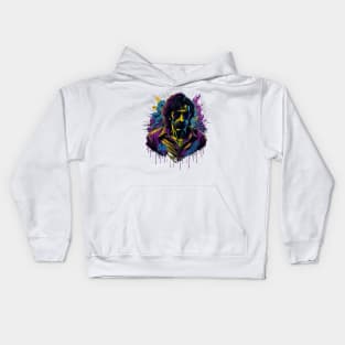 vector art a colorful graffiti illustration of Frank Zappa // Aesthetic Kids Hoodie